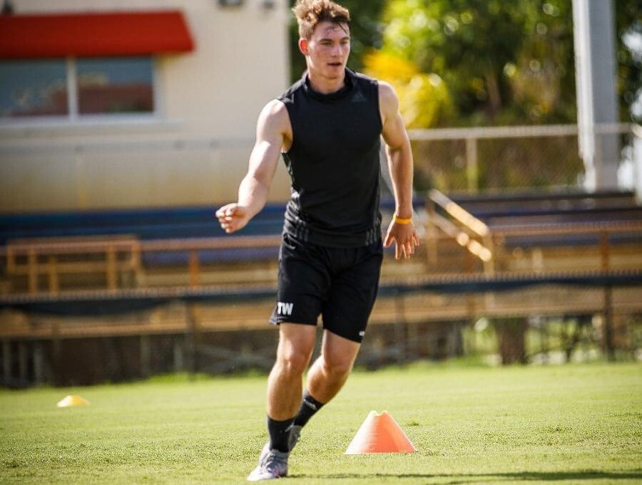 Fußballspieler im Training